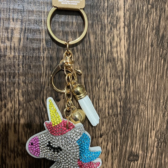 Unicorn bling bag key charm - Picture 5 of 9